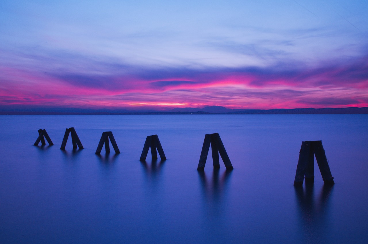 sky water sunset free photo