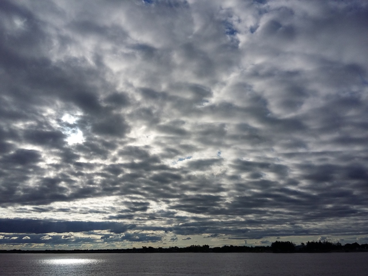 sky clouds river free photo