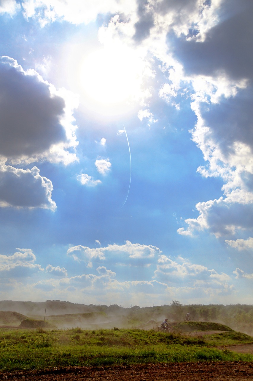 sky sun motocross free photo