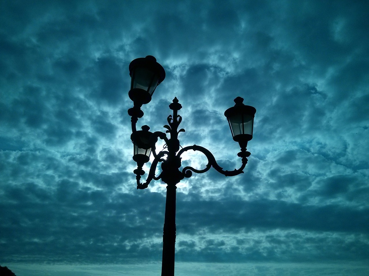 sky lantern street lamp free photo