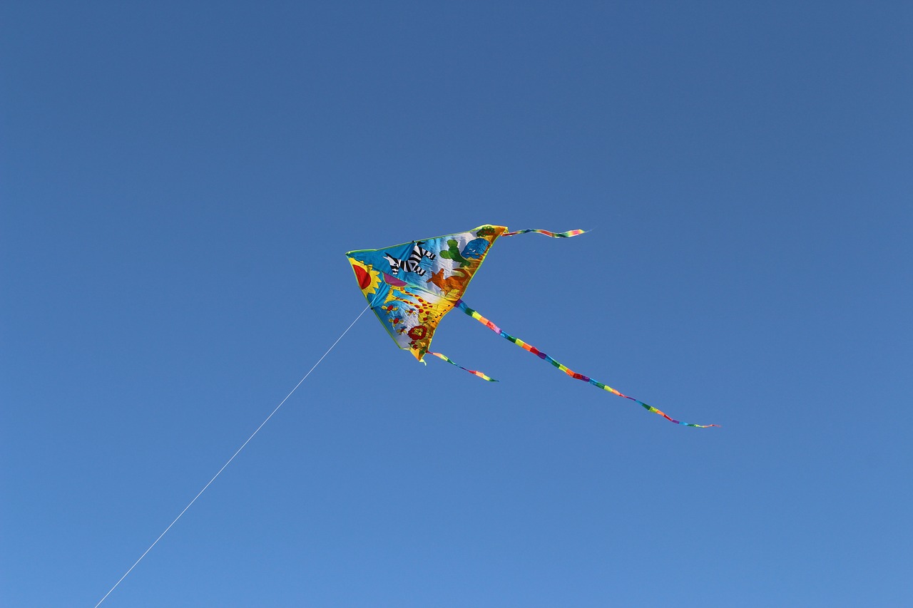 sky kite flying dragon free photo
