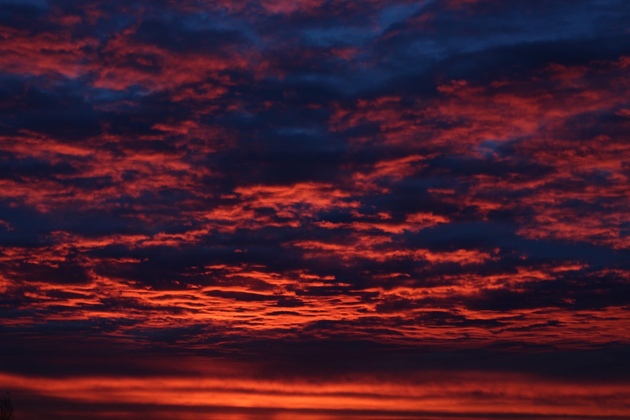 sky sunset clouds free photo