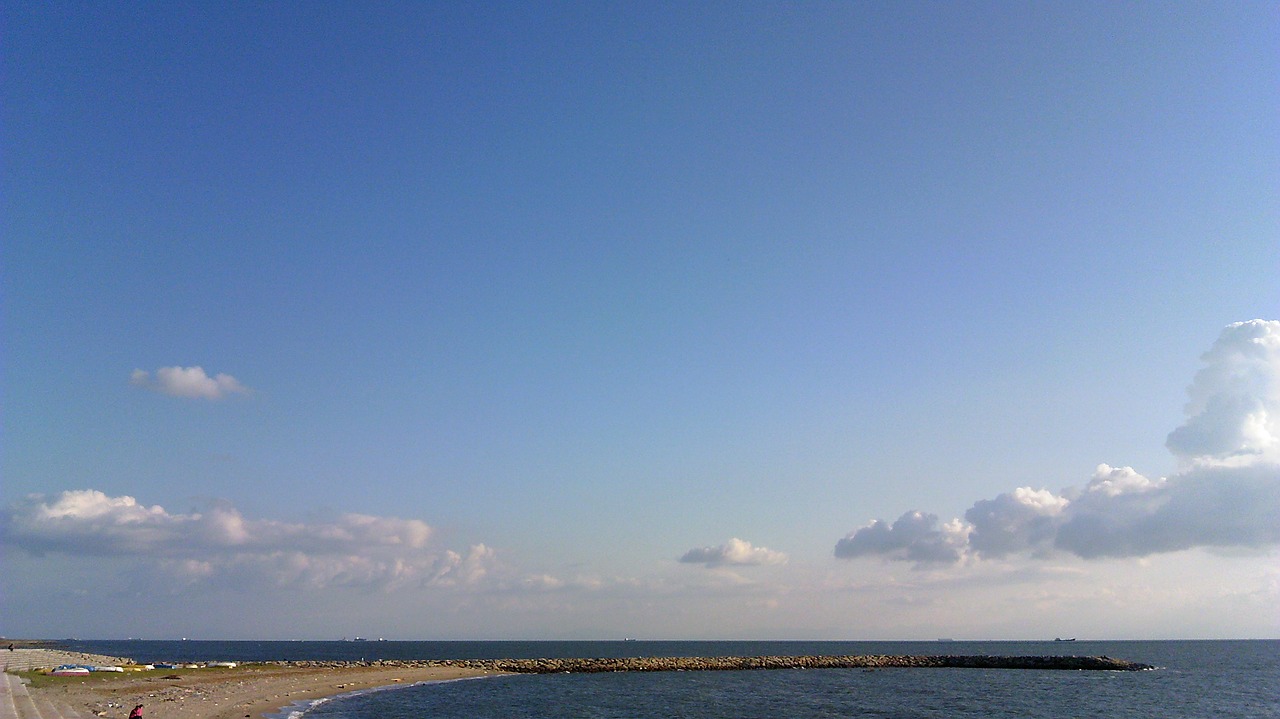 sky beach cloud free photo