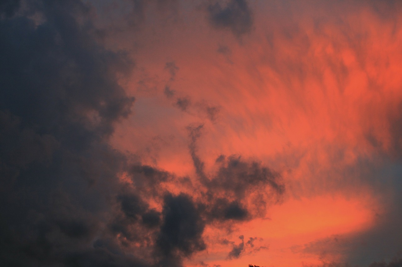 sky sunset clouds free photo