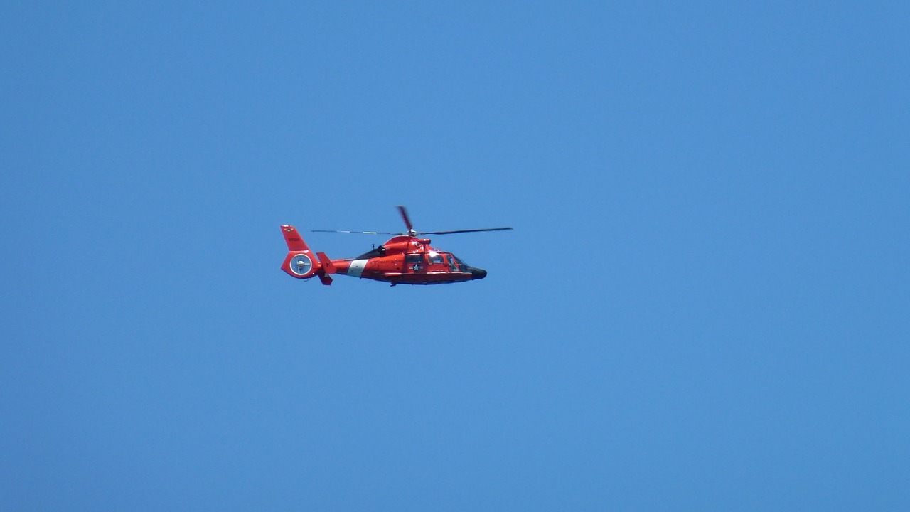 sky helicopter red free photo