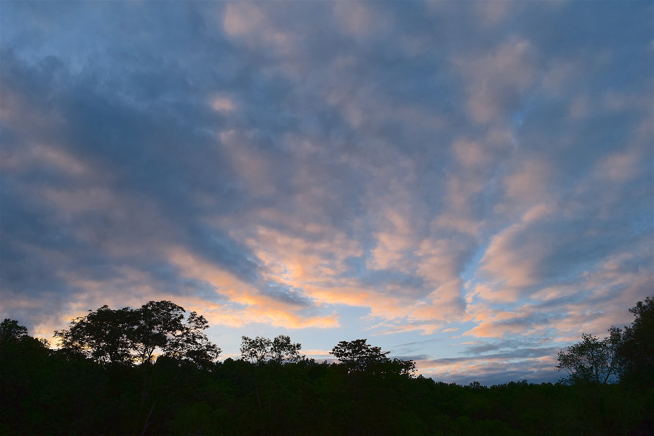 sky sunset clouds free photo