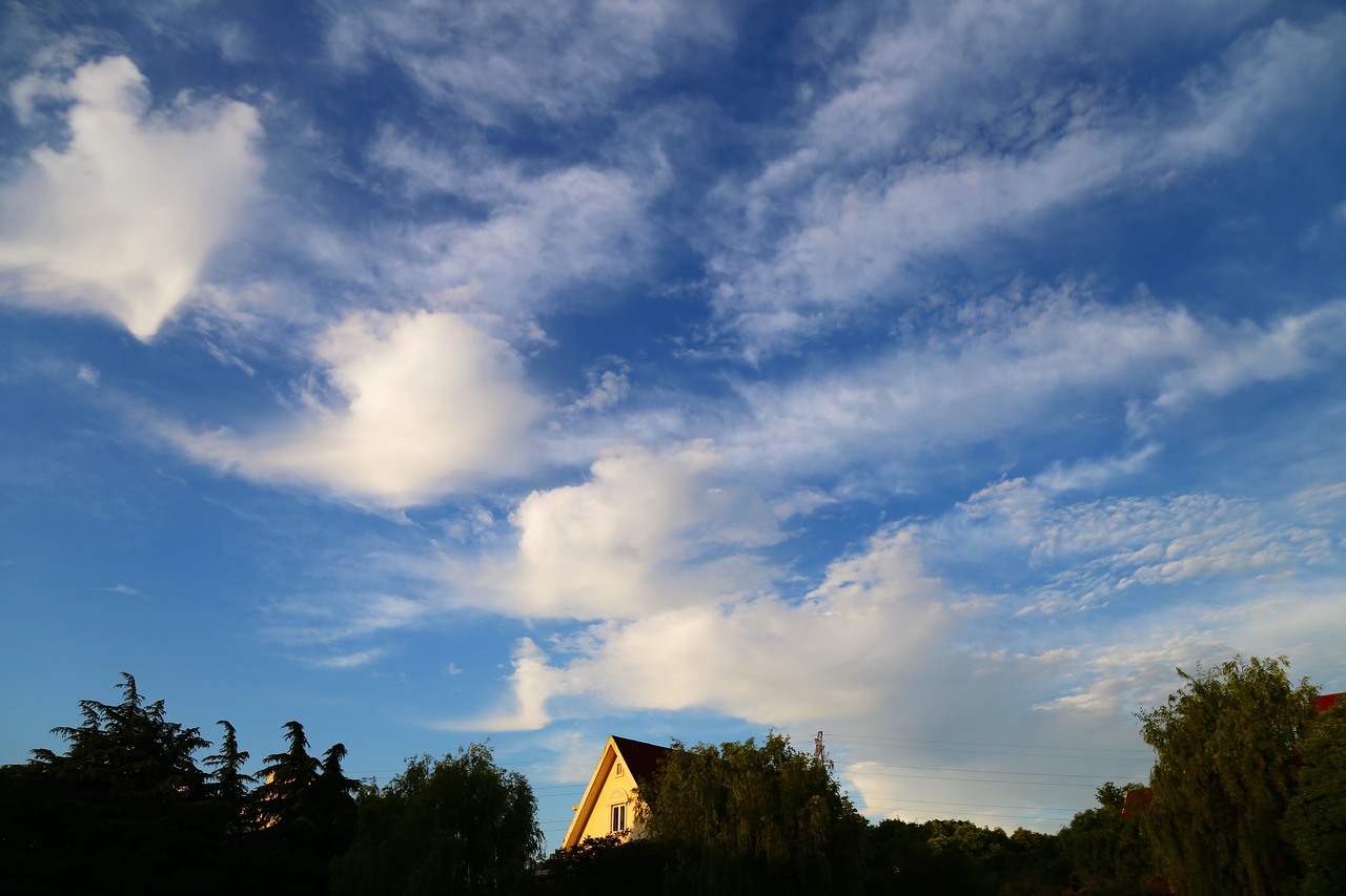 sky white cloud the scenery free photo