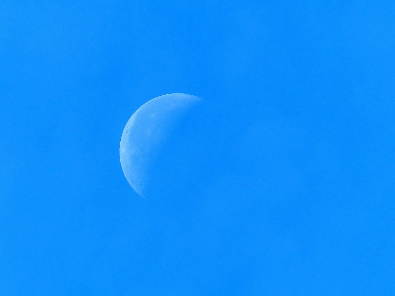 sky moon half moon free photo