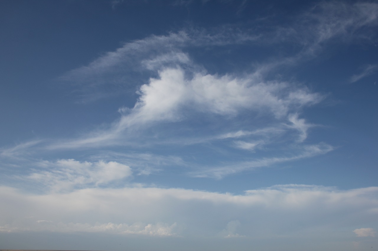 sky blue clouds free photo