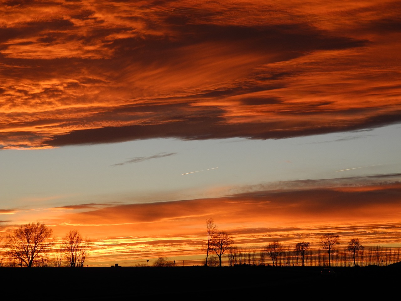 sky sunset orange free photo