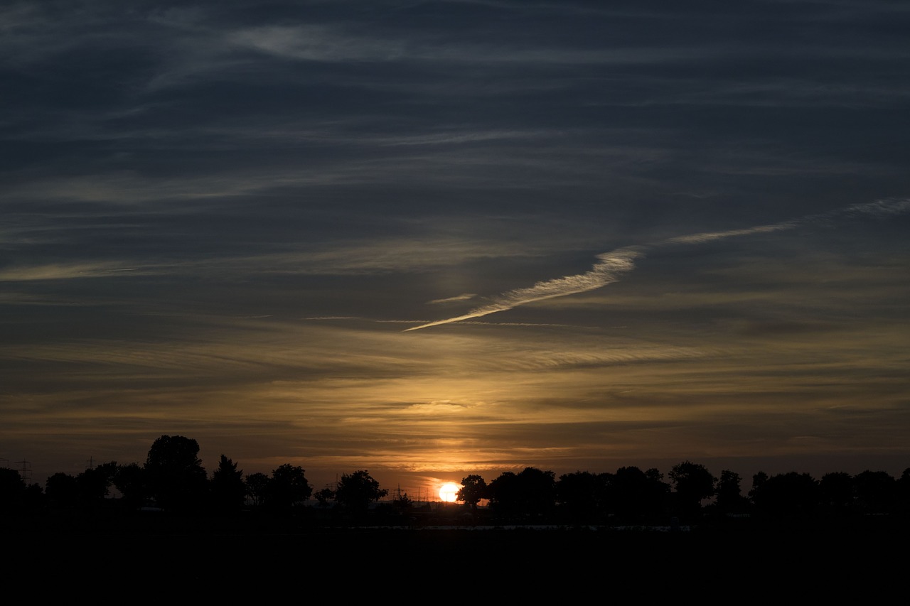 sky sunset silhouette free photo