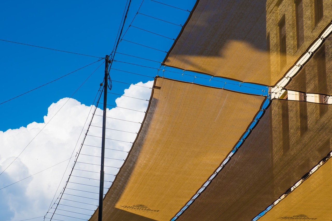 sky clouds awnings free photo