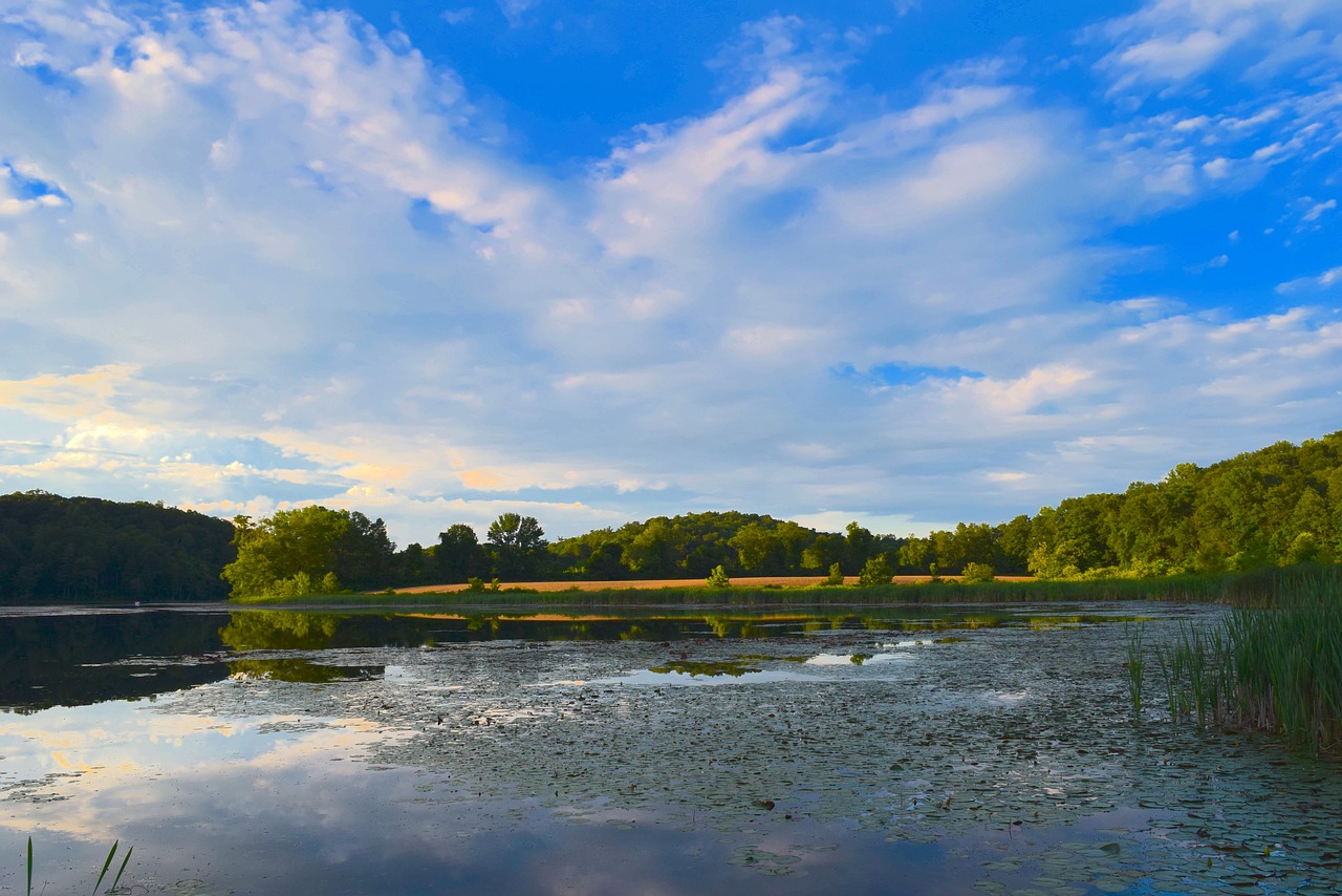 sky lake blue free photo