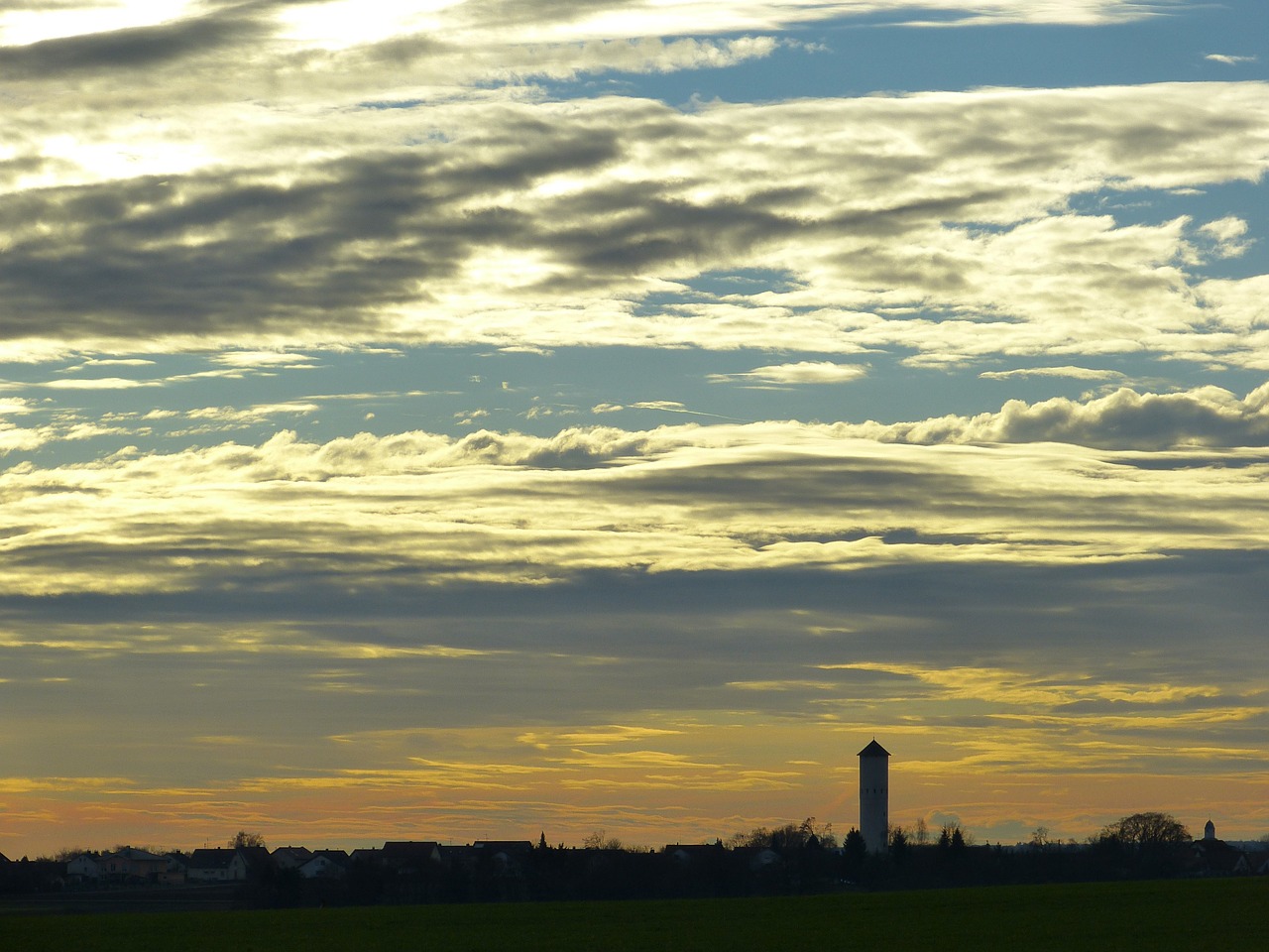 sky sunset evening sky free photo