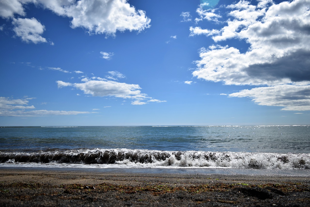 sky black beach free photo