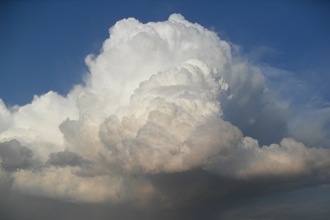 sky clouds white free photo