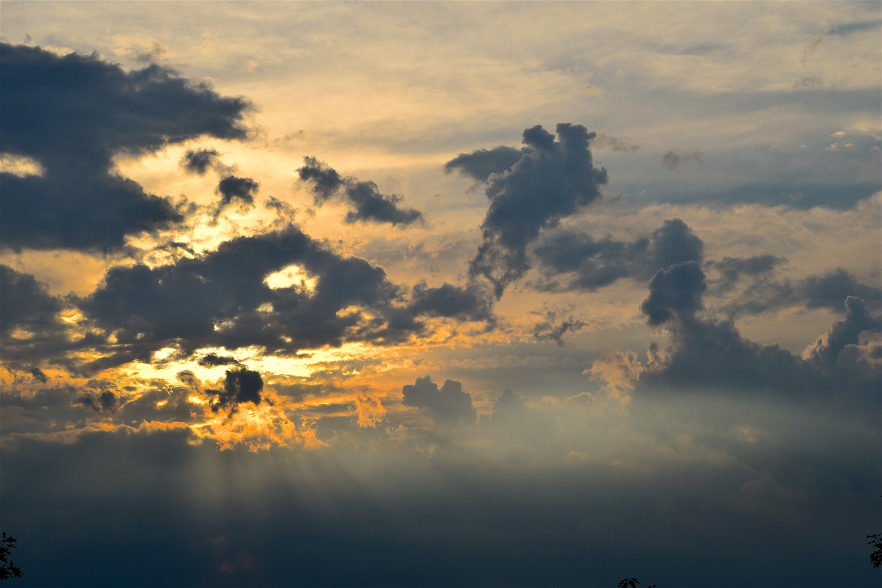 sky clouds sunset free photo