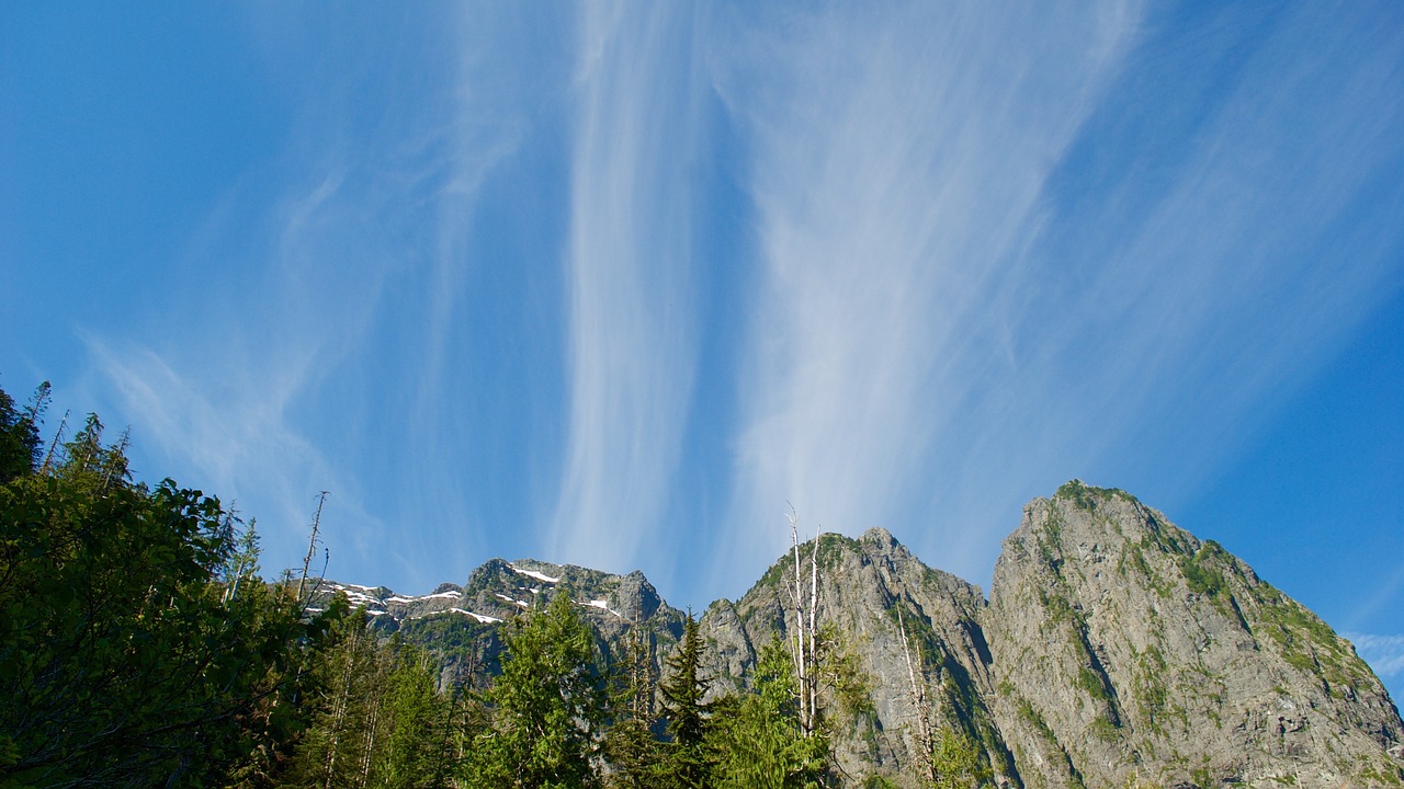 sky mountains blue free photo