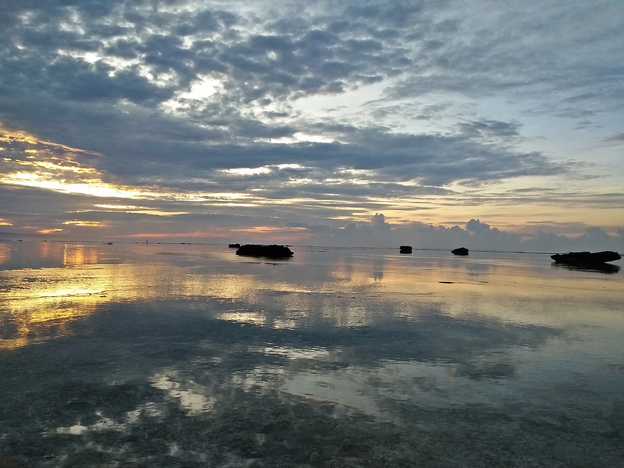 sky beach sunset free photo