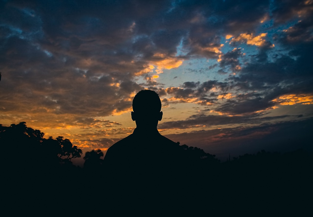 sky cloud man free photo