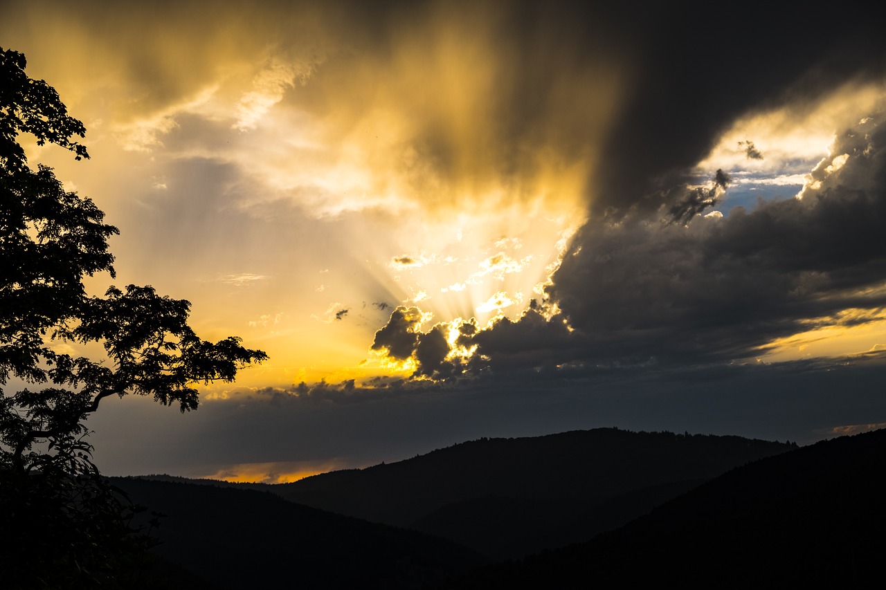 sky sunset clouds free photo