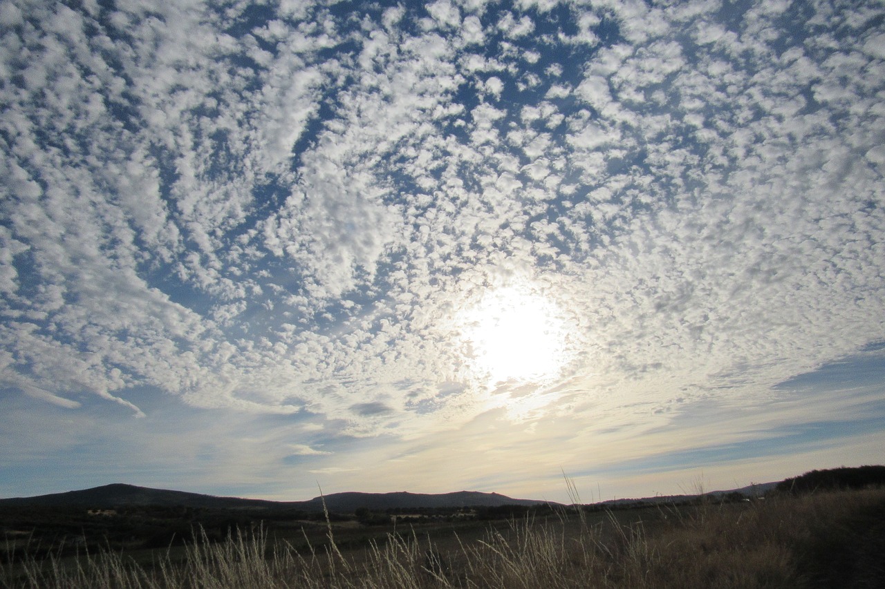 sky clouds grass free photo