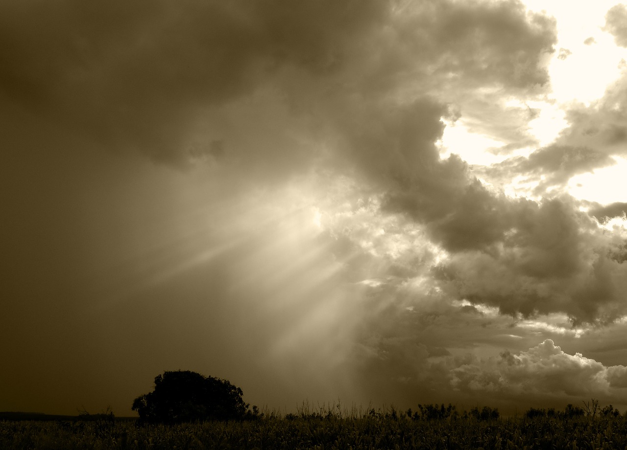 sky clouds sunshine free photo