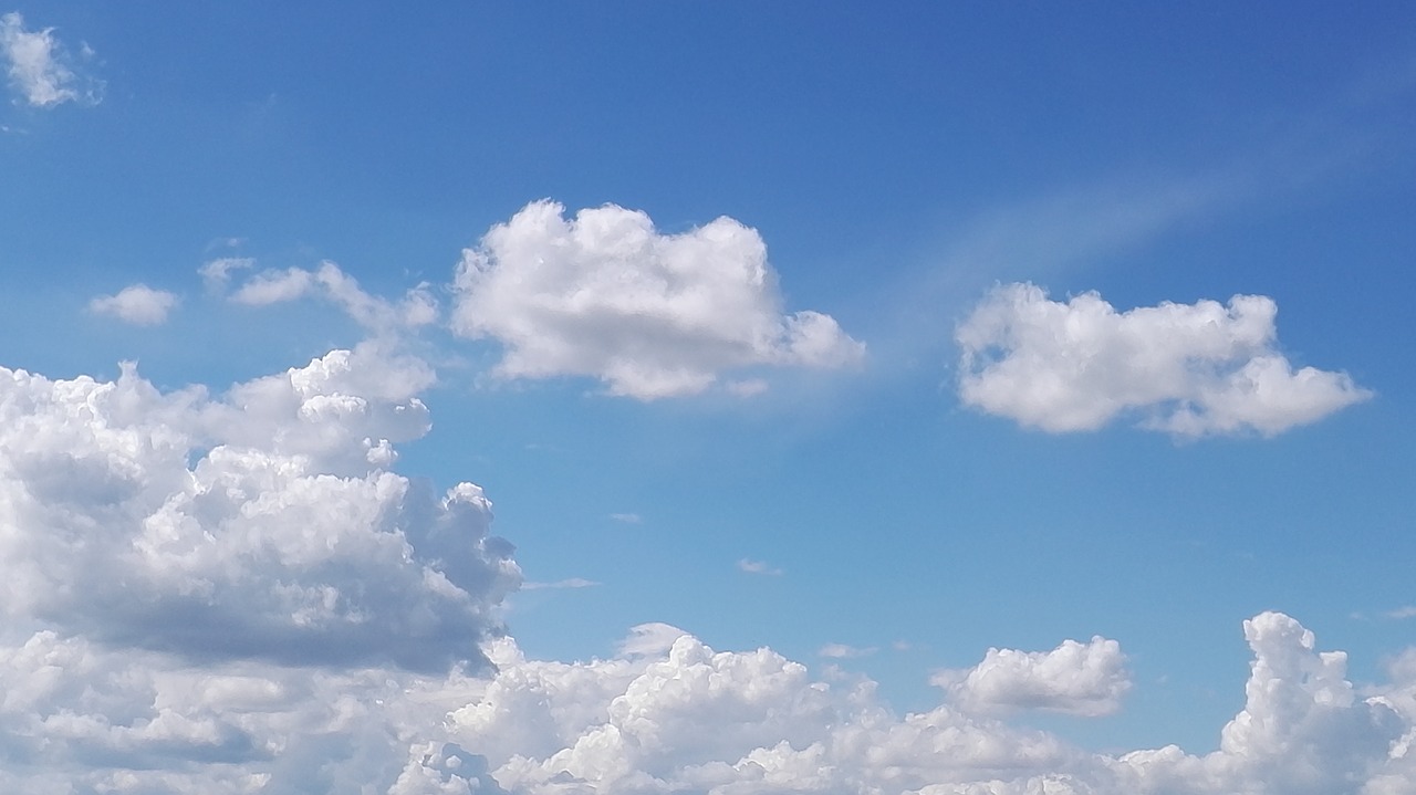 sky clouds white cloud free photo