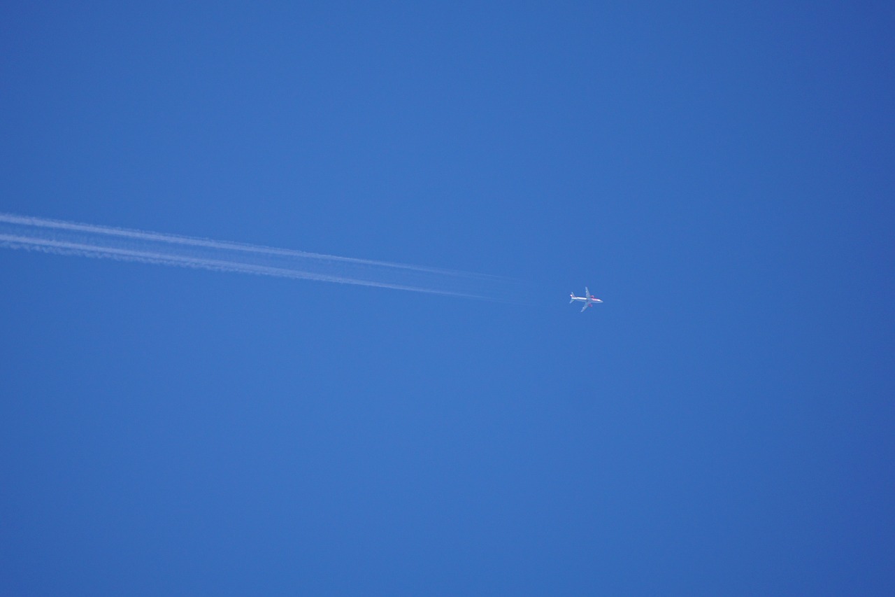 sky blue aircraft free photo