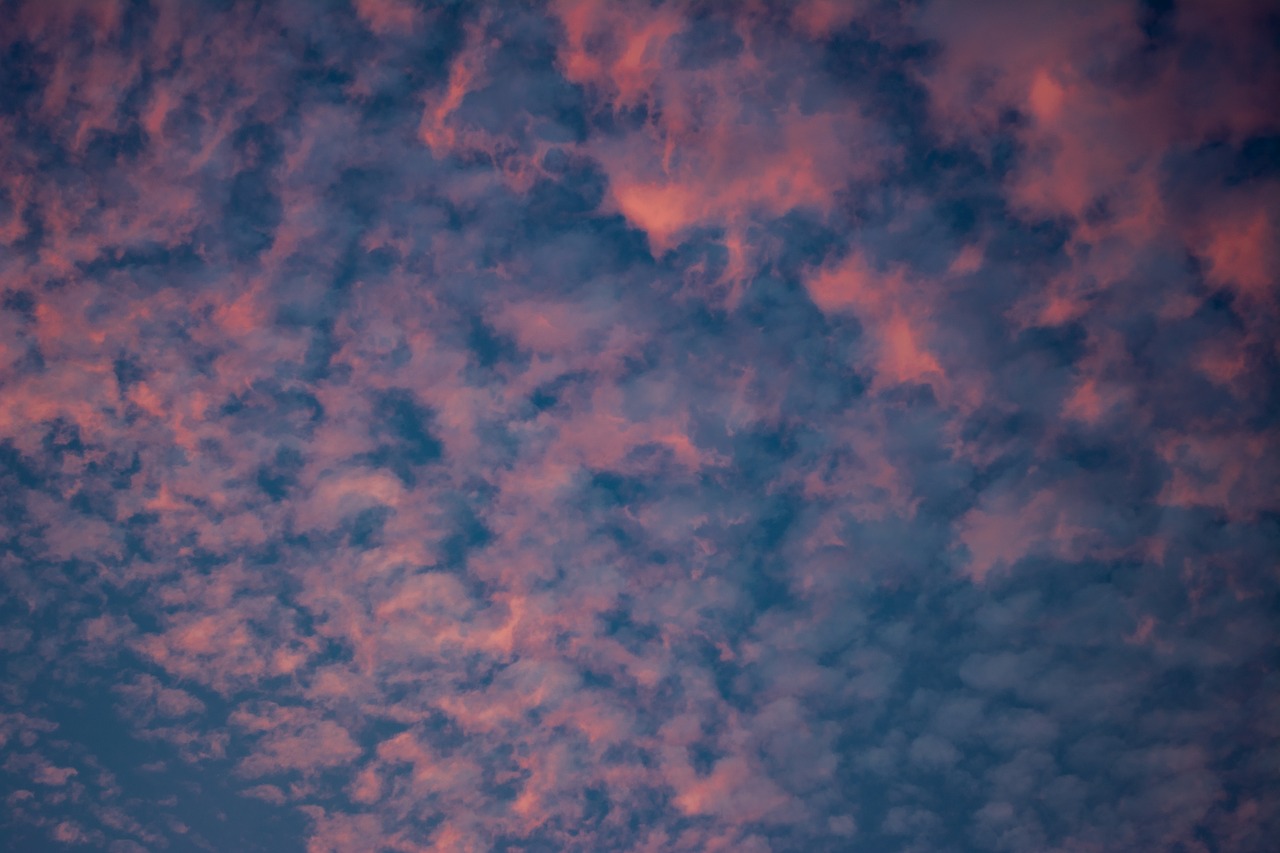 sky clouds pink free photo