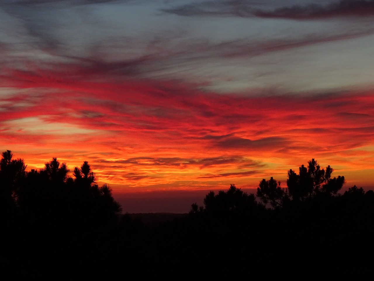 sky twilight red free photo