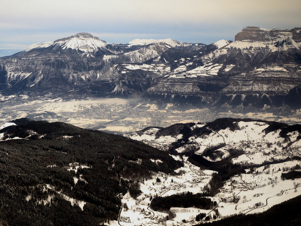 sky mountains air free photo