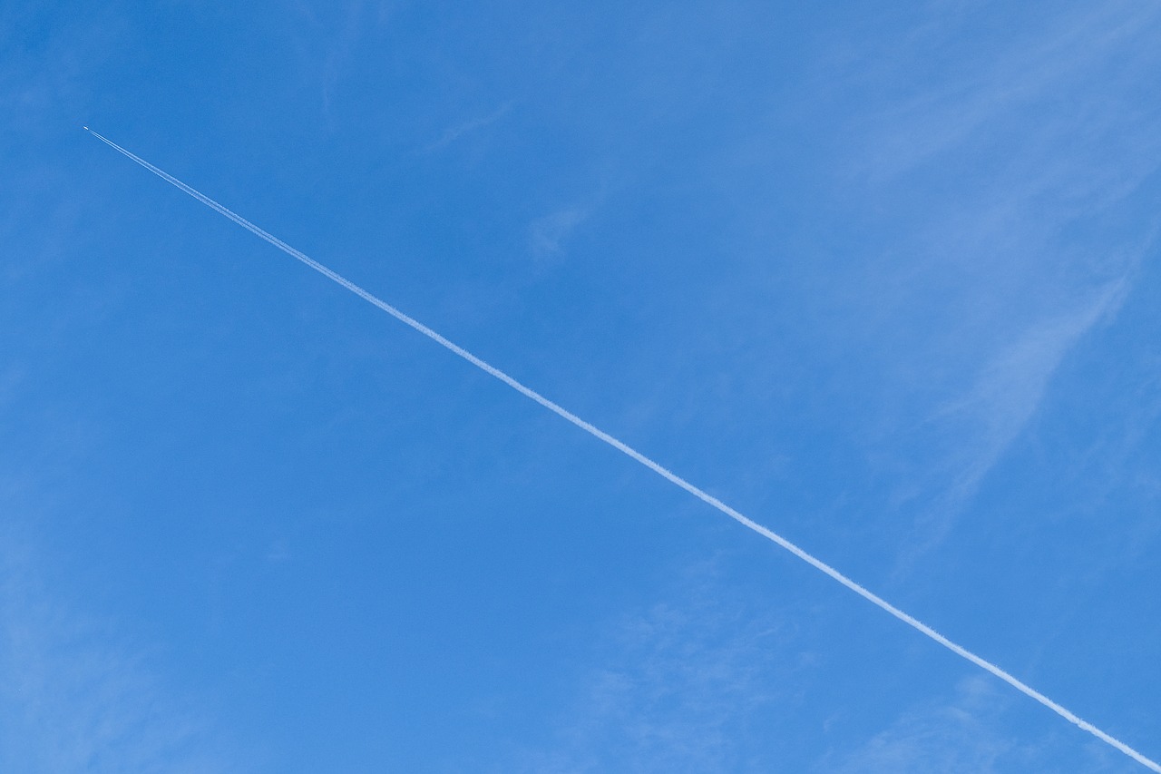 sky cloud plane free photo