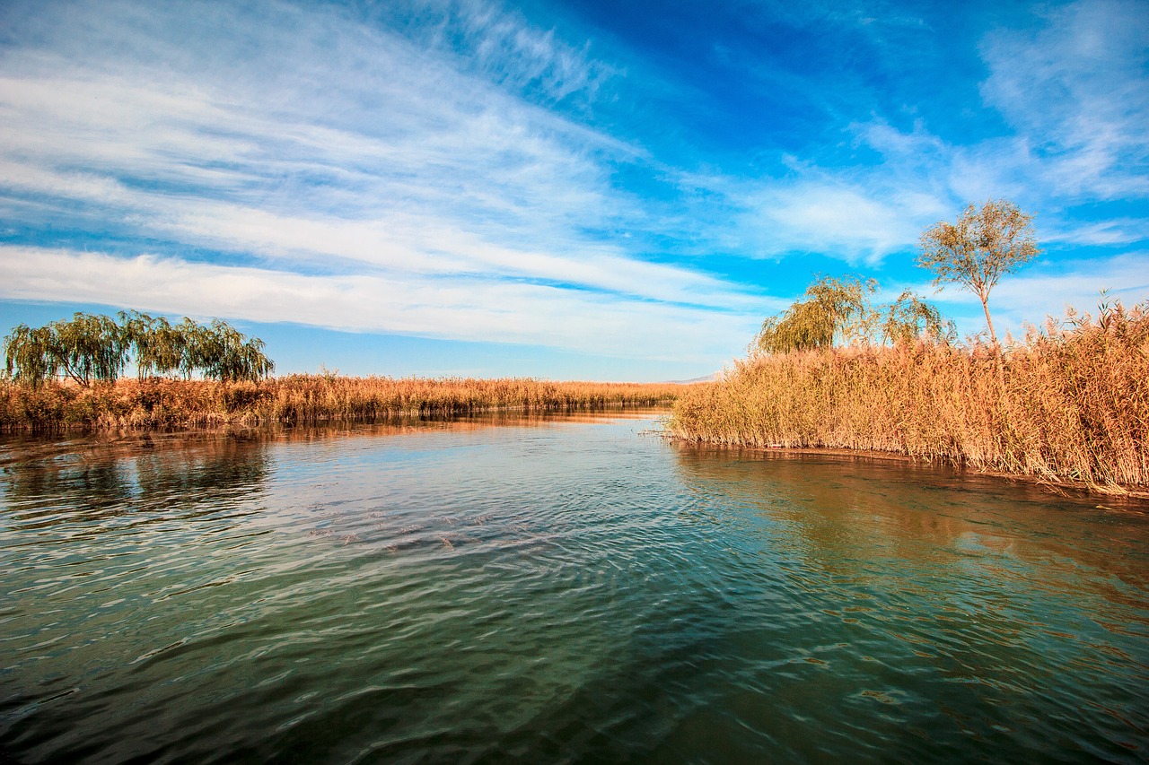 sky blue sky clear water free photo