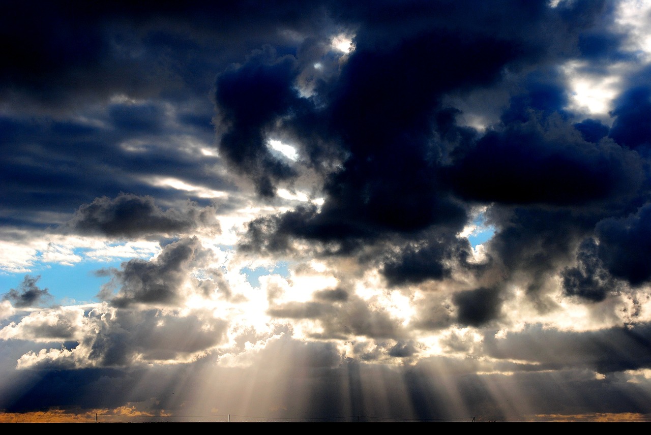 sky clouds evening free photo