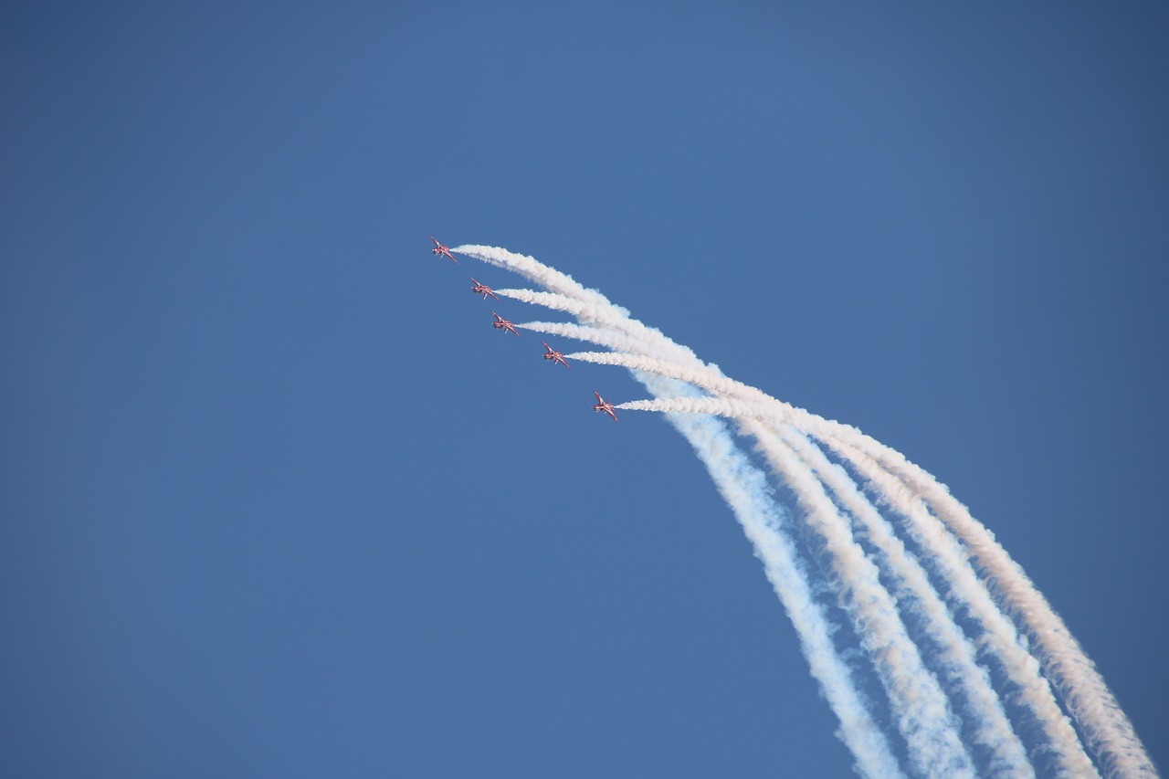 sky airplane airshow free photo