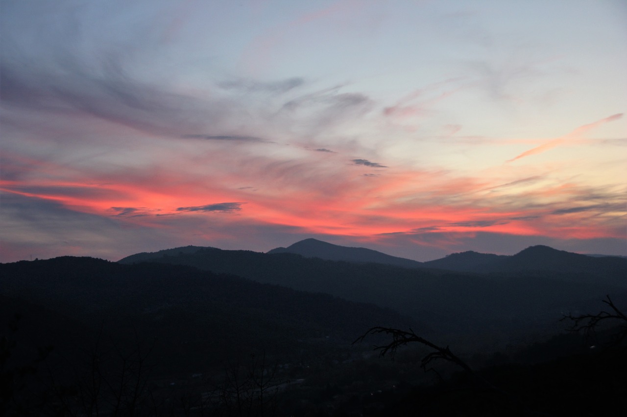 sky mountains dawn free photo