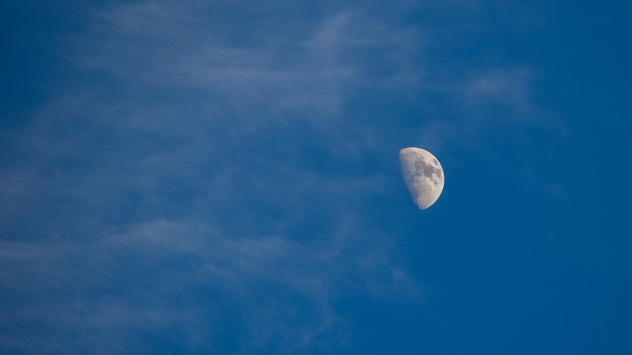 sky moon space free photo