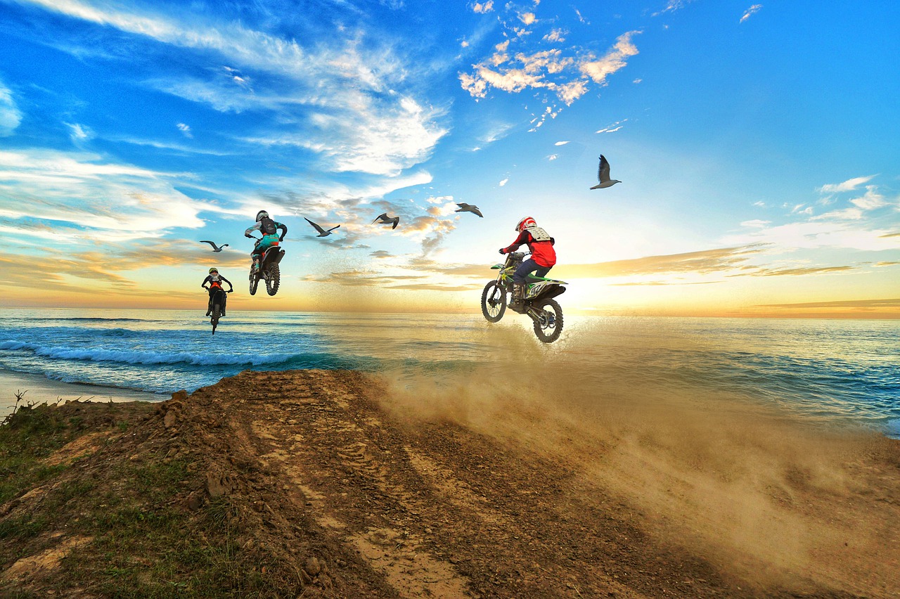 sky motocross sport free photo