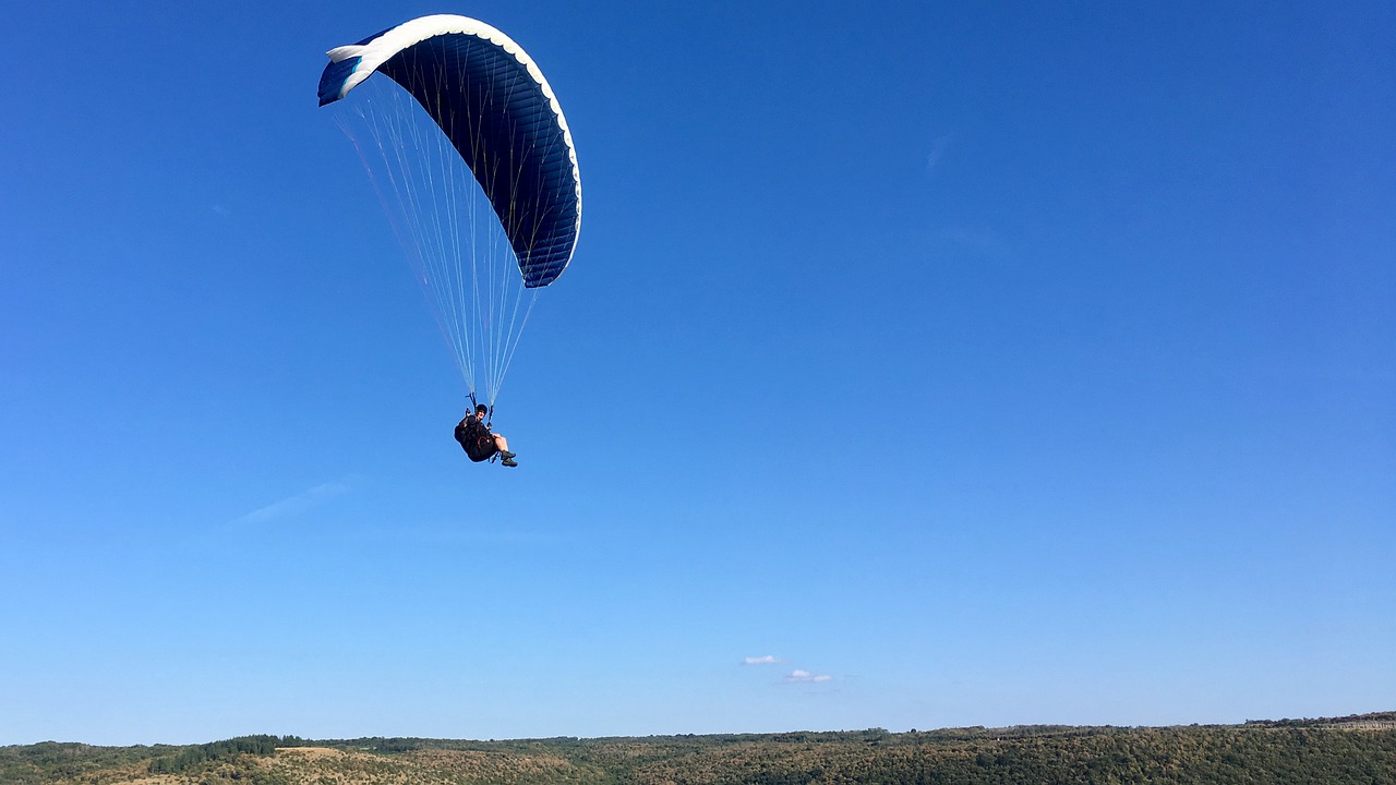 sky parachute adventure free photo