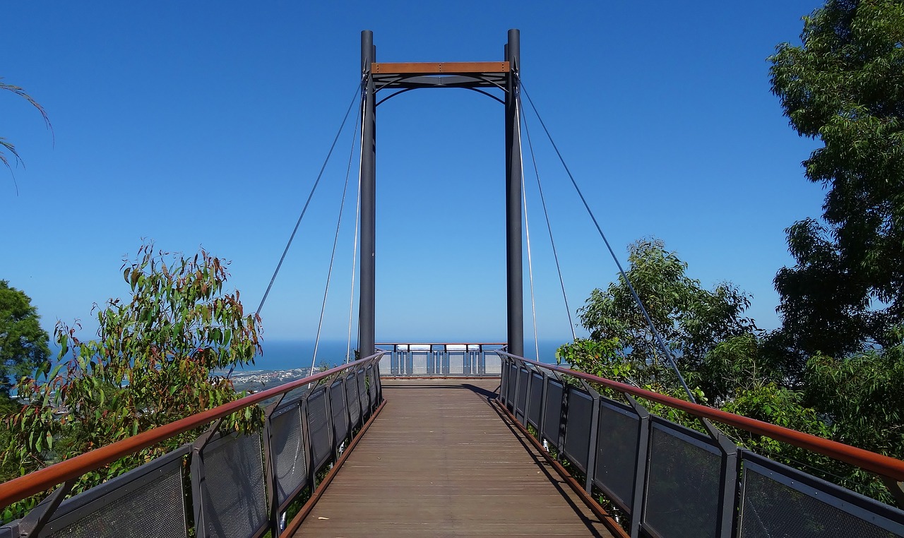 sky bridge outdoors free photo