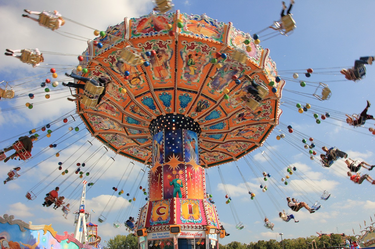 sky carousel entertainment free photo