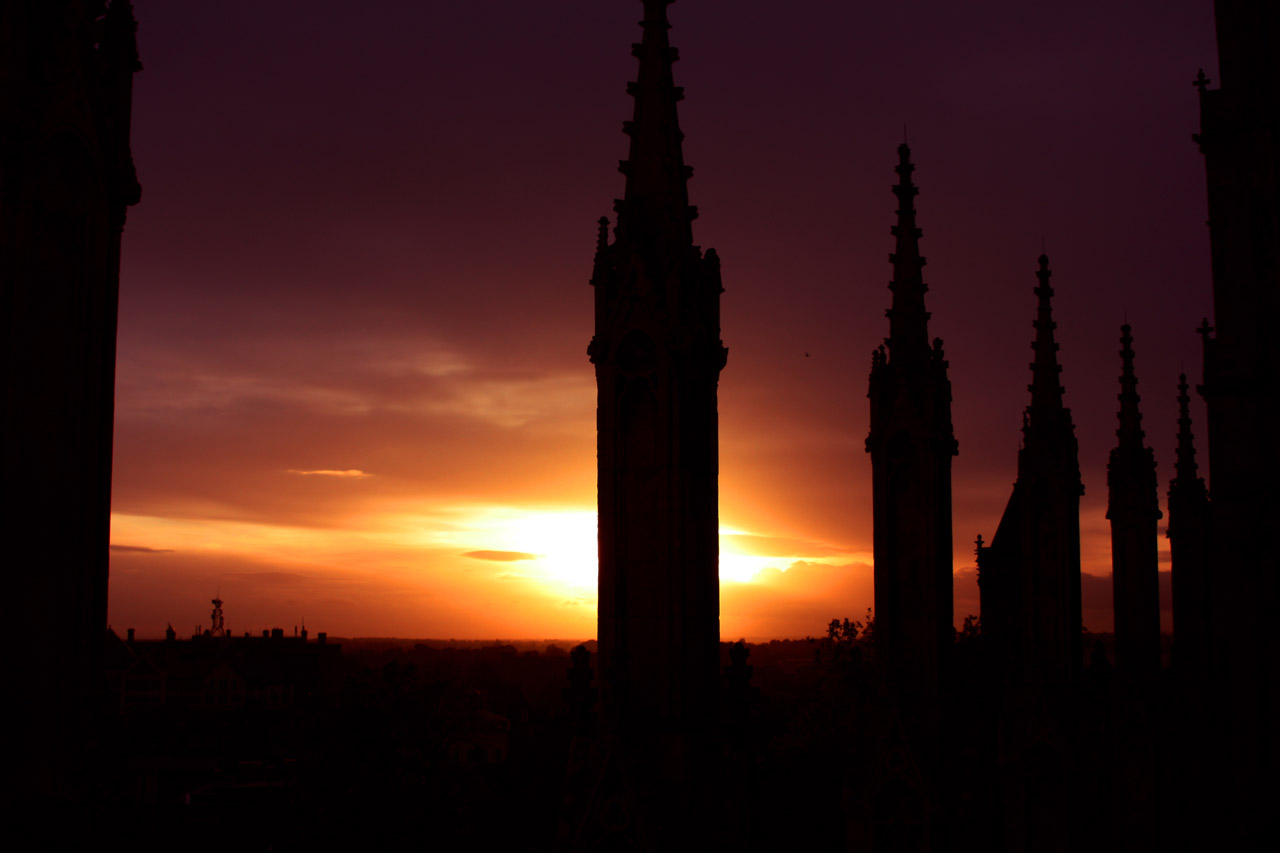 cathedral sky sunset free photo