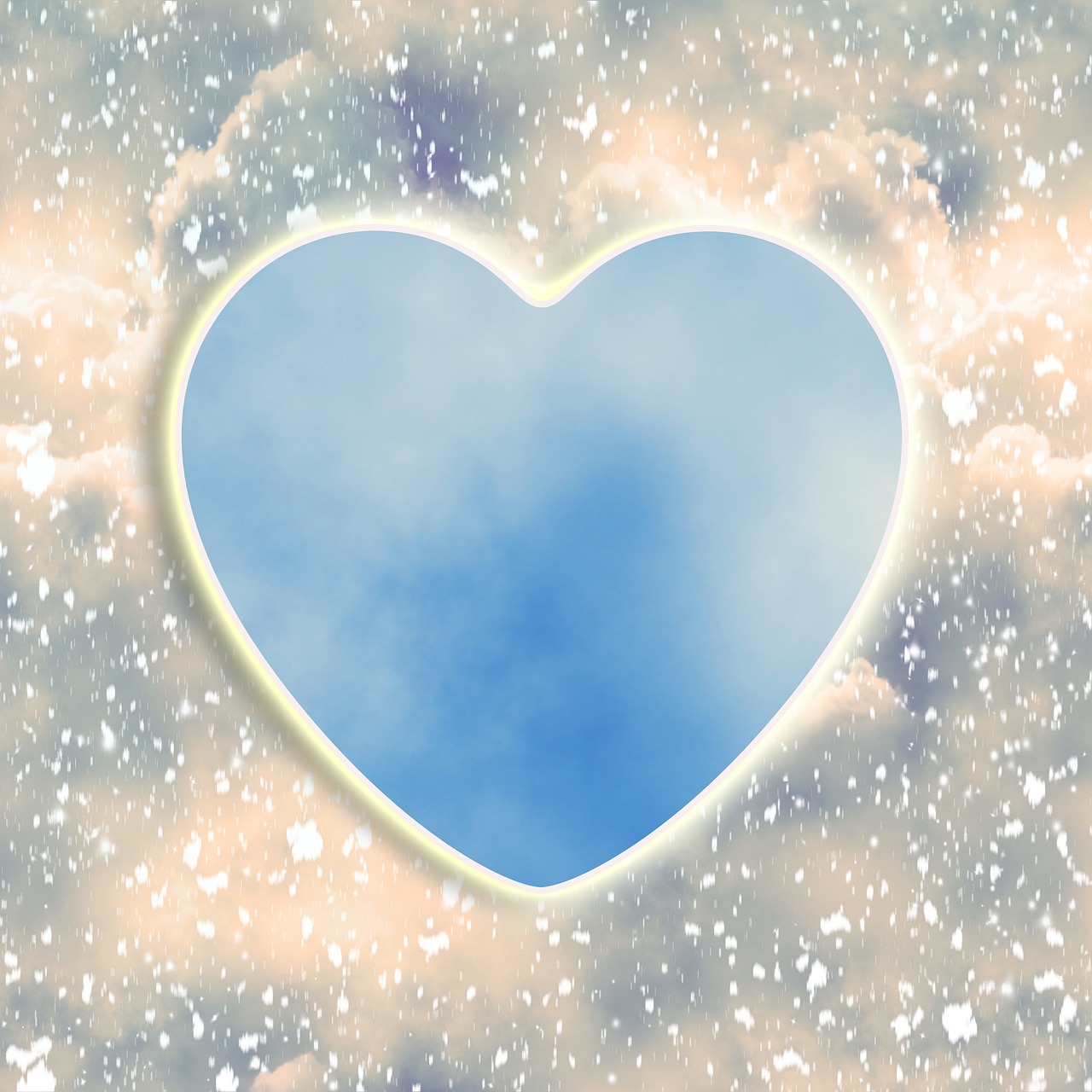 sky  background romantic  heart free photo