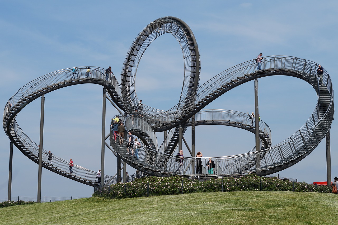 sky  ruhr area  roller coaster free photo