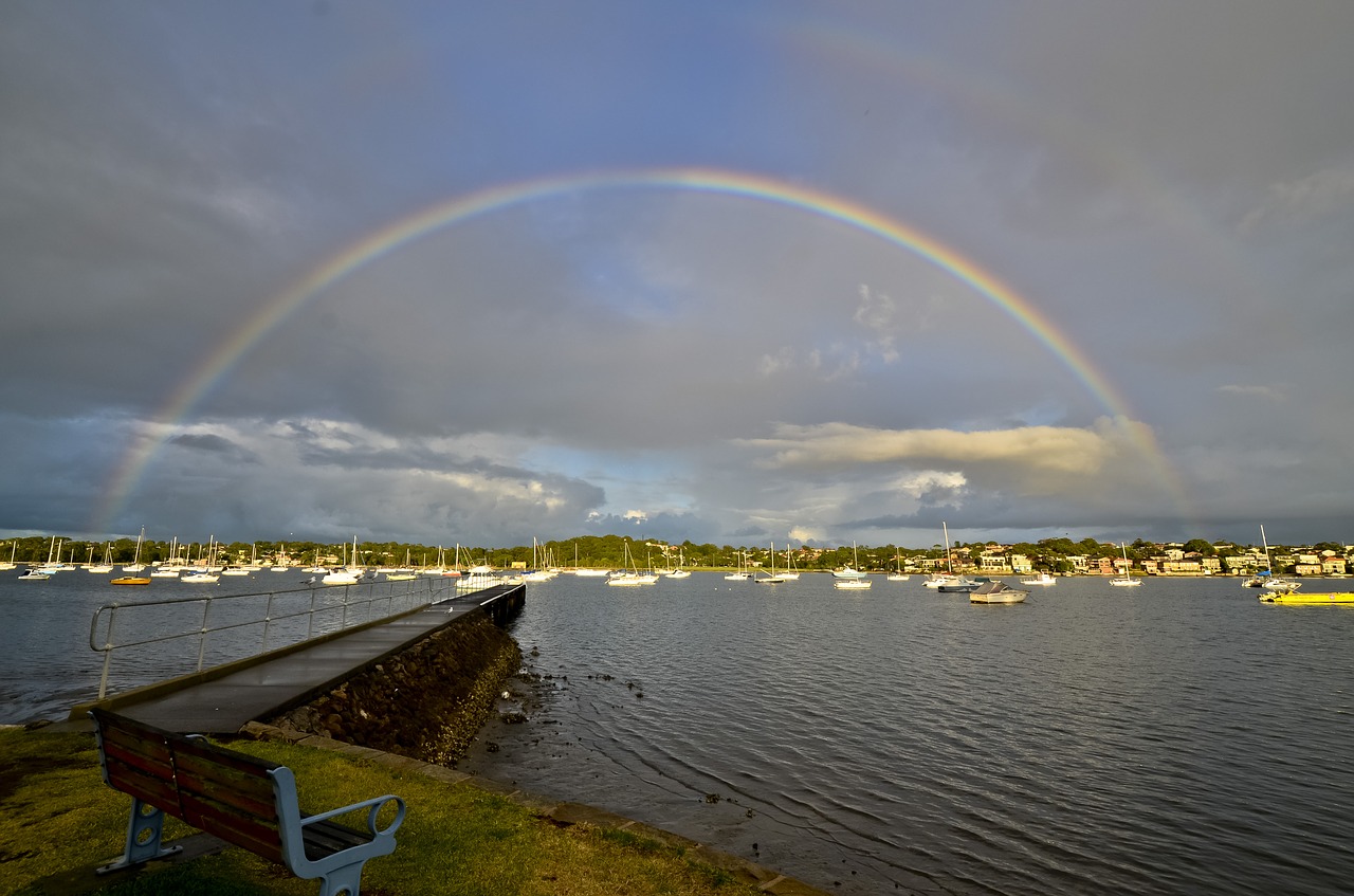 sky  rainbow  rainbow sky free photo