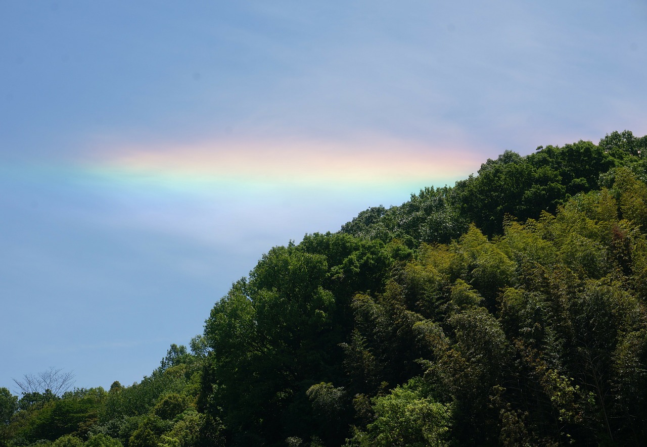 sky rainbow during the day free photo