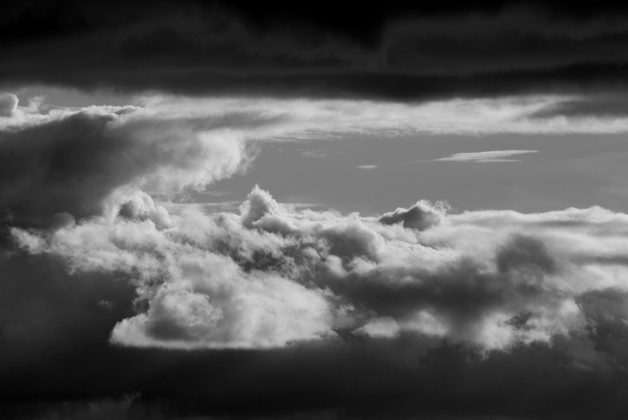 sky  clouds  monocrome free photo