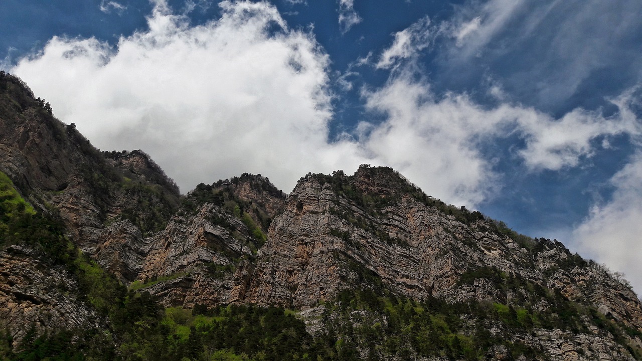 sky  mountains  clouds free photo