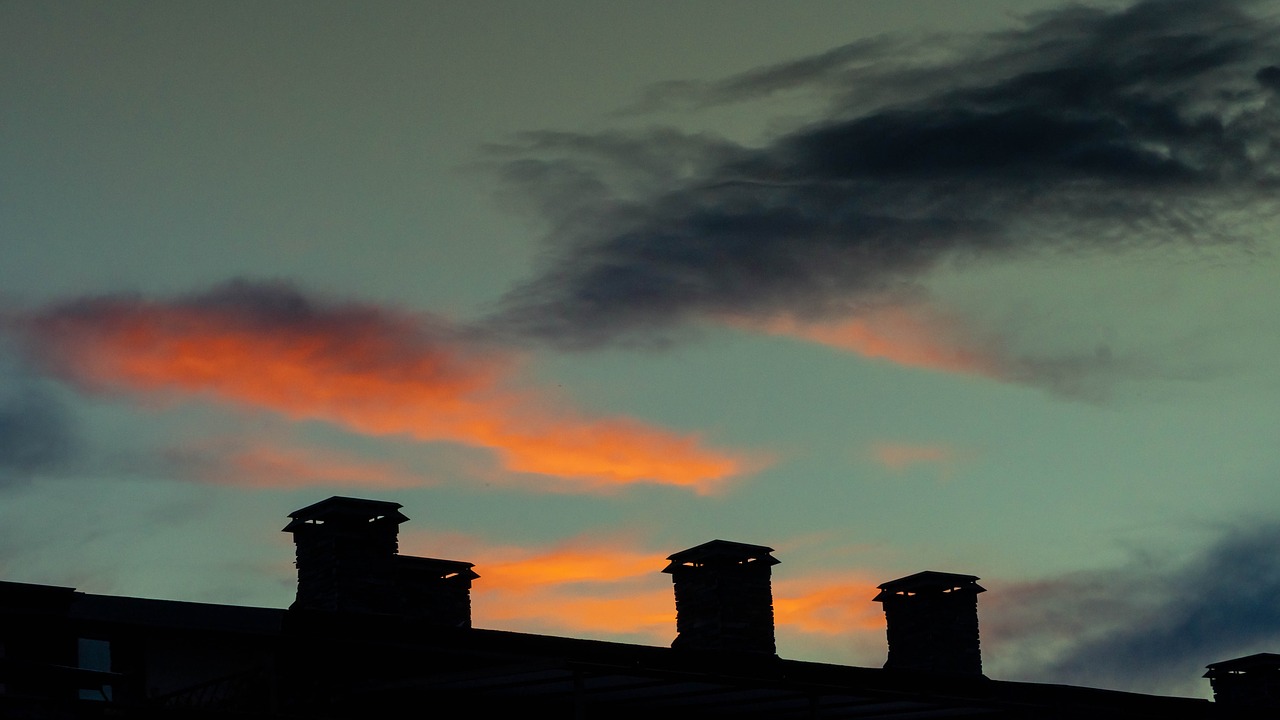 sky  sunset  fireplaces free photo